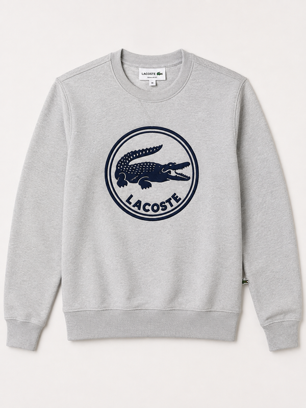 Polerón Lacoste Logo Gris