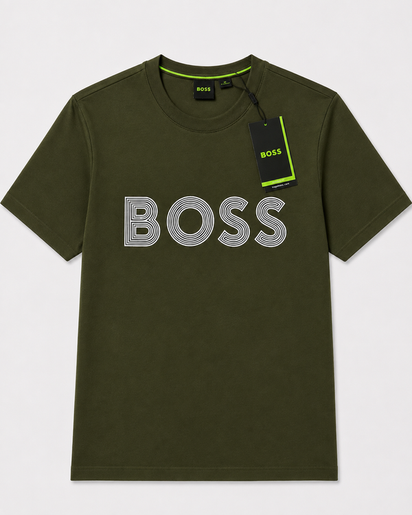 Polera Boss Outline Verde Musgo - Boss