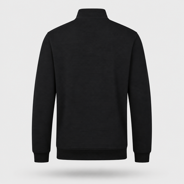 Poleron Hugo Zip 1/4 Negro - Hugo Boss