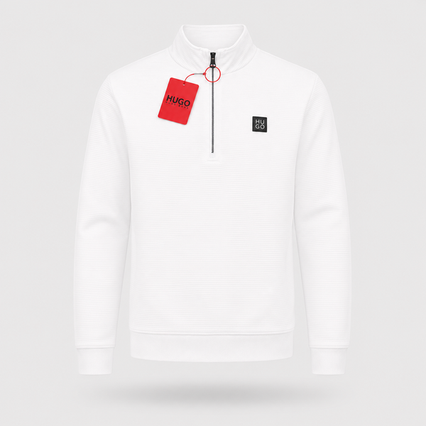 Poleron Hugo Zip 1/4 Blanco - Hugo Boss