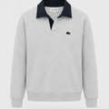 Poleron Lacoste Cuello Abierto Gris - Lacoste