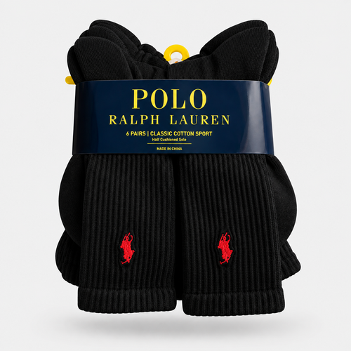 Pack 6 Calcetines Negro - Polo Ralph Lauren