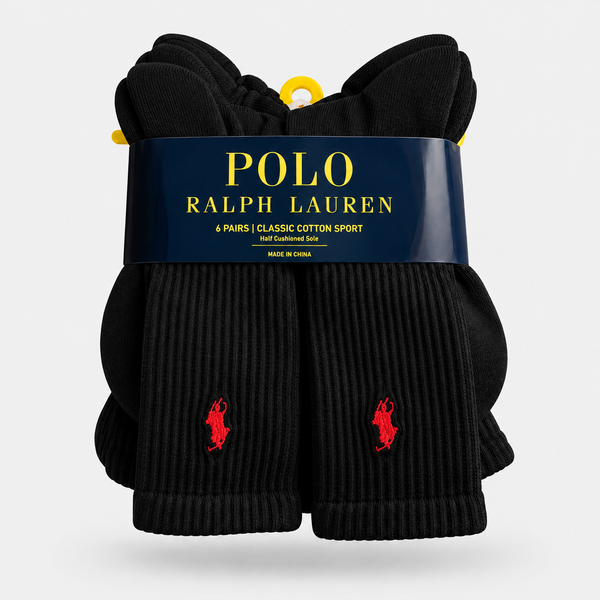 Pack 6 Calcetines Negro - Polo Ralph Lauren