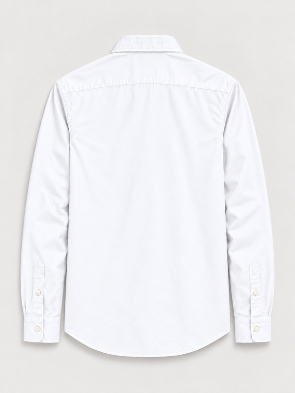 Camisa Lacoste Blanca vista posterior