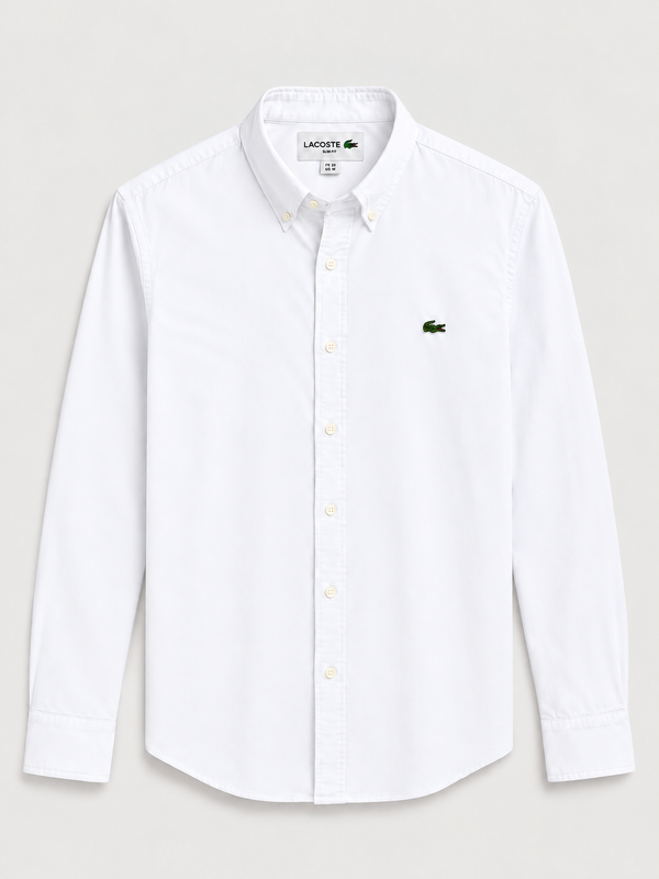 Camisa Lacoste Blanca vista frontal