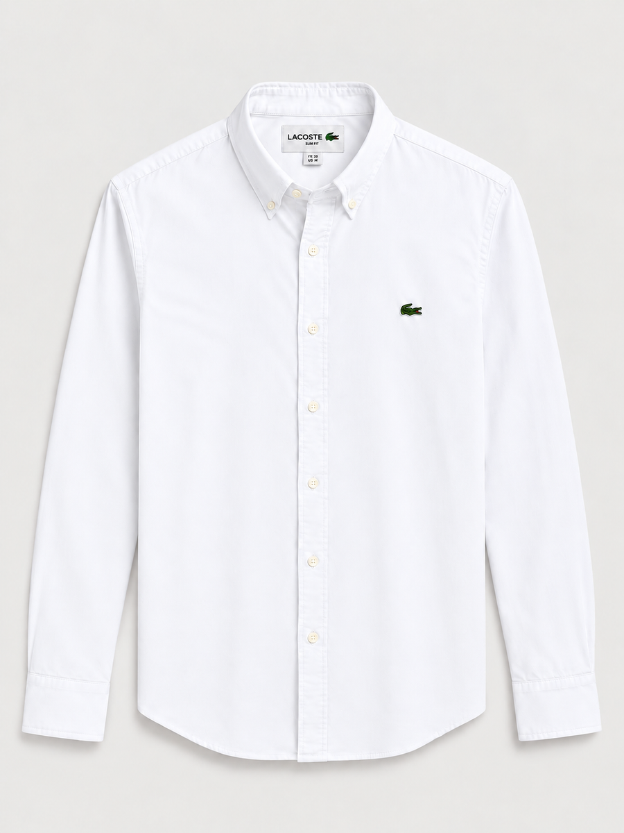 Camisa Lacoste Blanca vista frontal