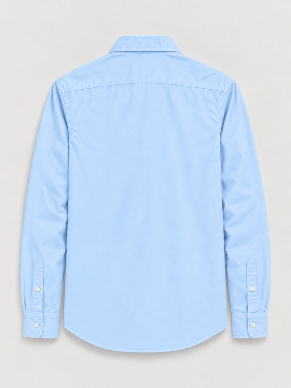 Camisa Lacoste Celeste vista posterior