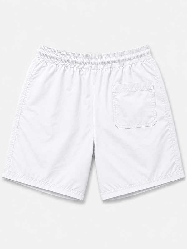 Traje de baño Lacoste Blanco, vista trasera con bolsillo