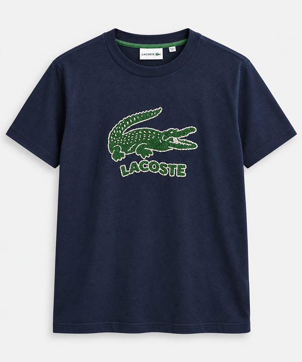Polera Lacoste cocodrilo grande Azul Marino, vista frontal