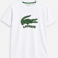 Polera Lacoste cocodrilo grande Blanca, vista frontal